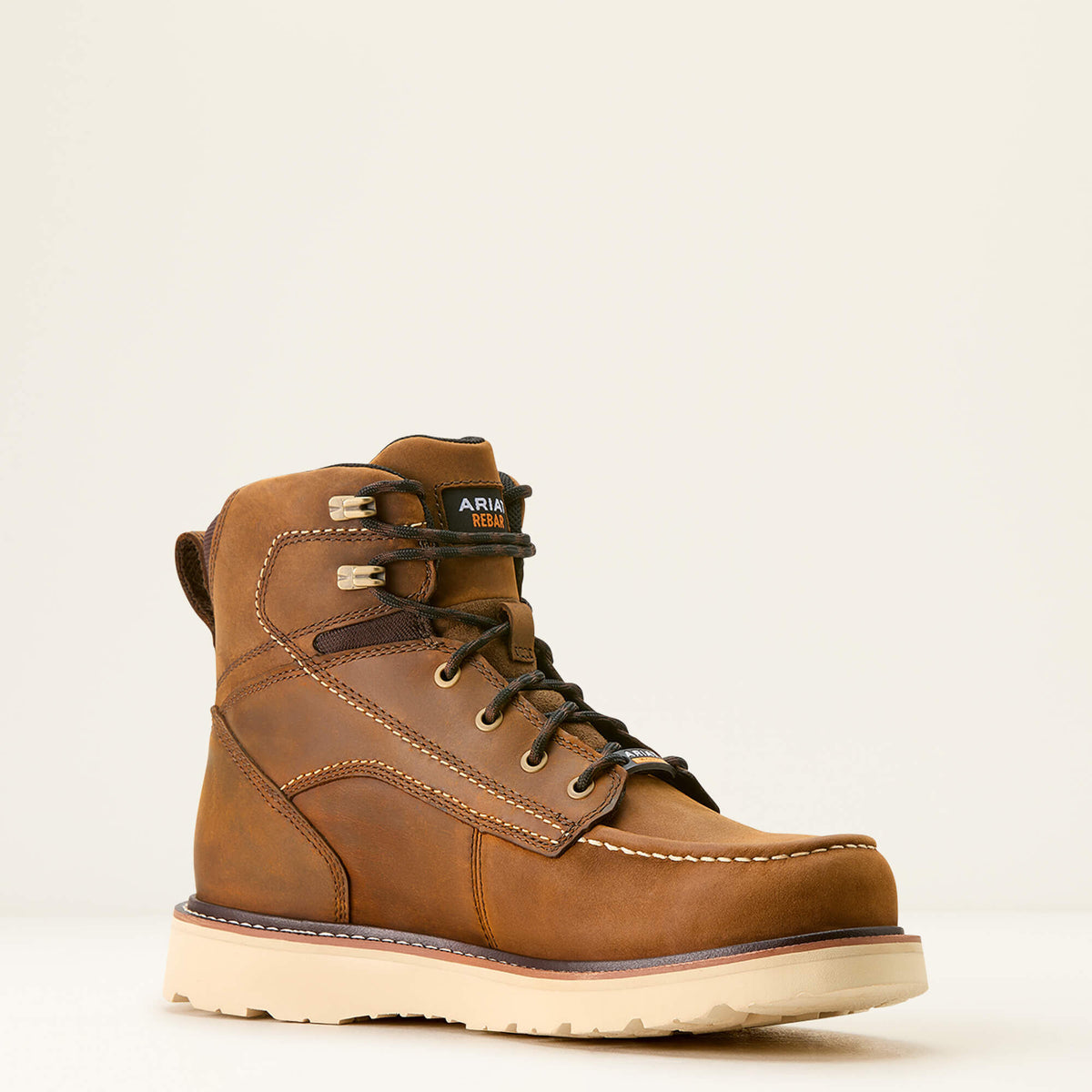 Rebar Wedge Moc Toe 6" Waterproof Work Boot - Ariat Sale