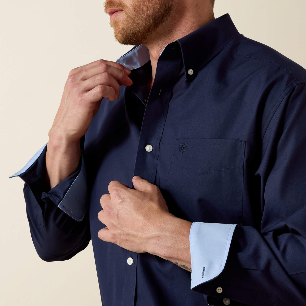 Wrinkle Free Solid Classic Fit Shirt - Ariat Premium