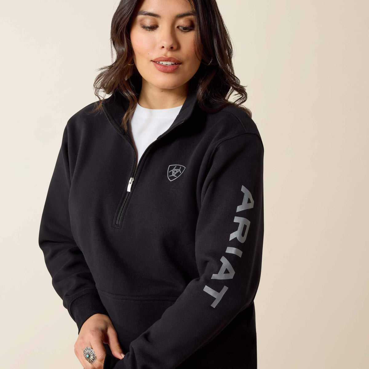 Foundation Logo 1/2 Zip Sweatshirt - Ariat Discount