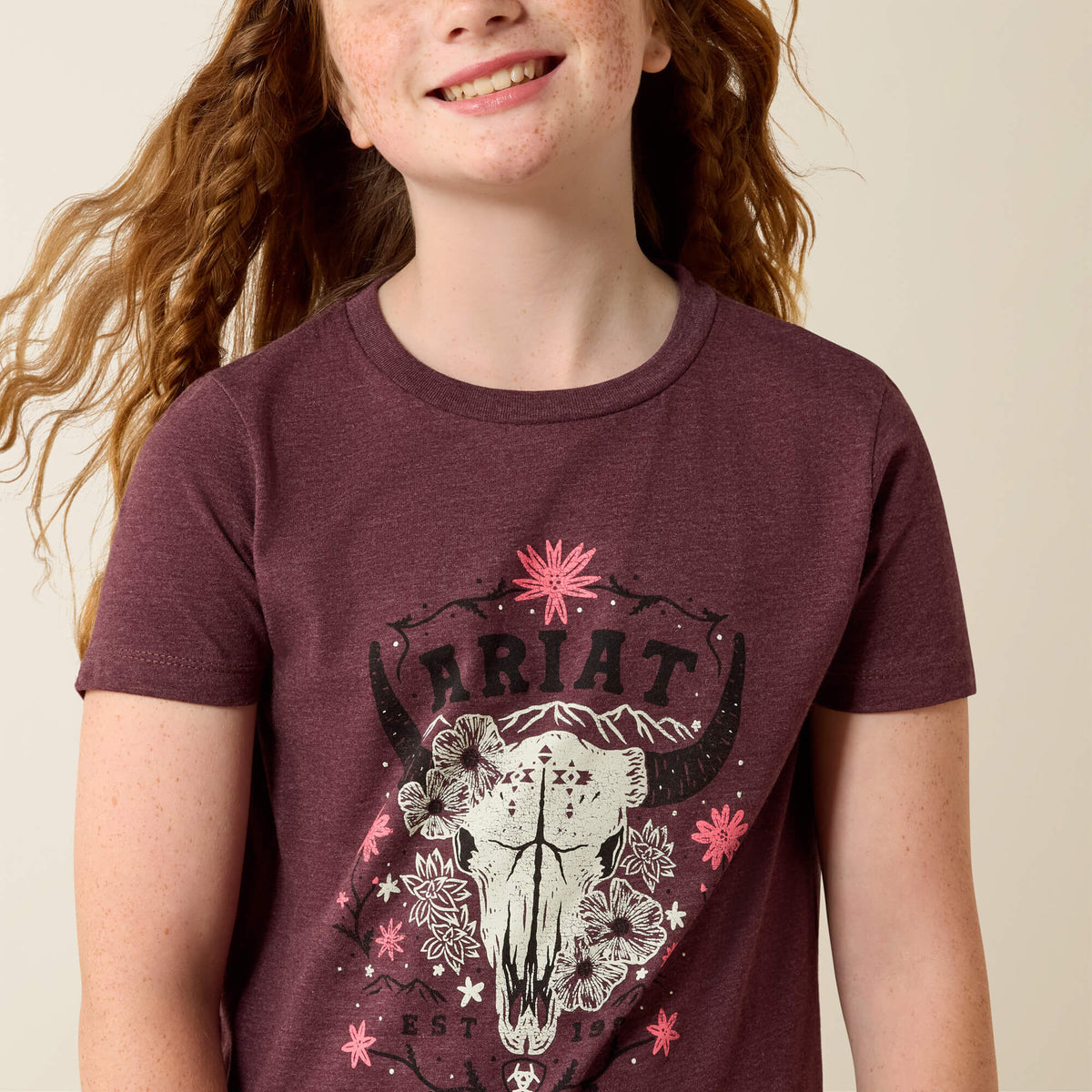 Ariat Skulls Florals T-Shirt - Ariat Trusted