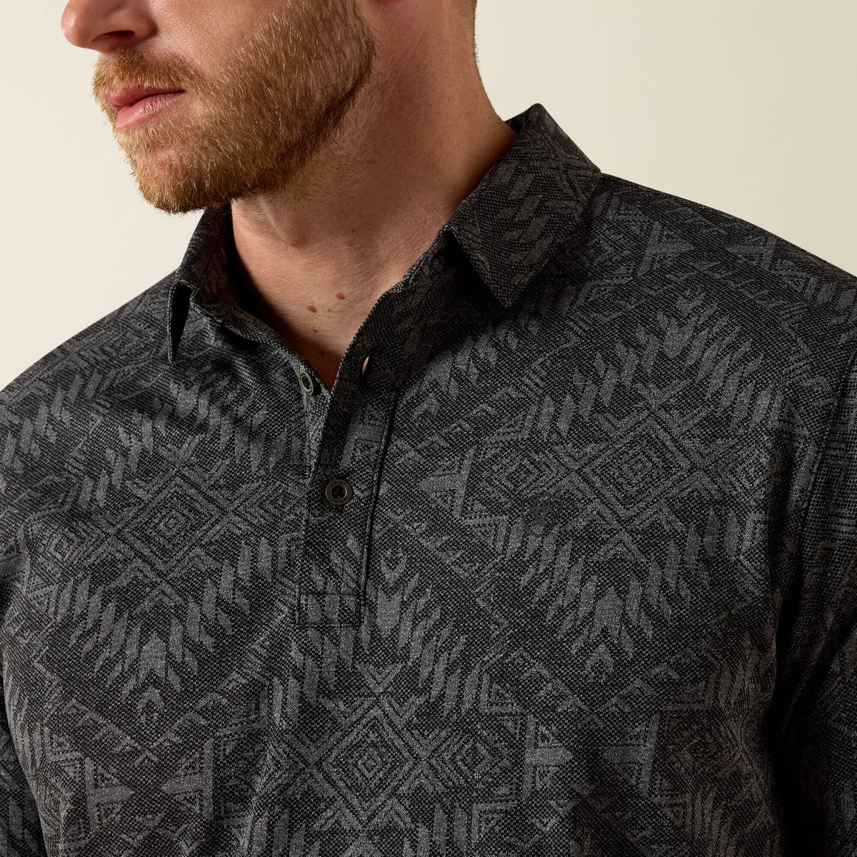 Jacquard Printed Fitted Polo - Ariat Exclusive
