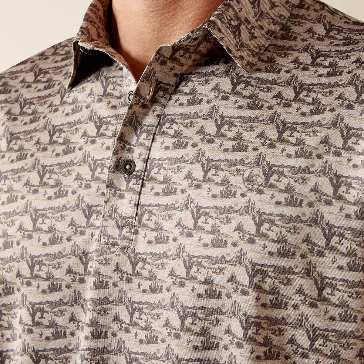 All Over Print Heathered Fitted Polo - Ariat Discount