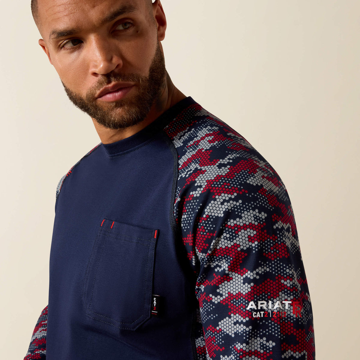 FR Stretch Camo Baseball T-Shirt - Ariat Essential