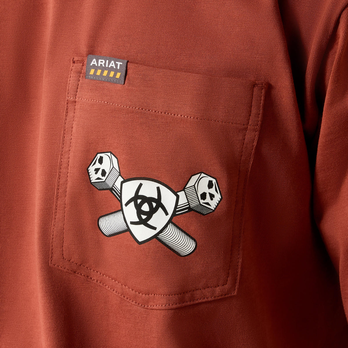 Rebar Cotton Strong Bolt Skull T-Shirt - Ariat Value