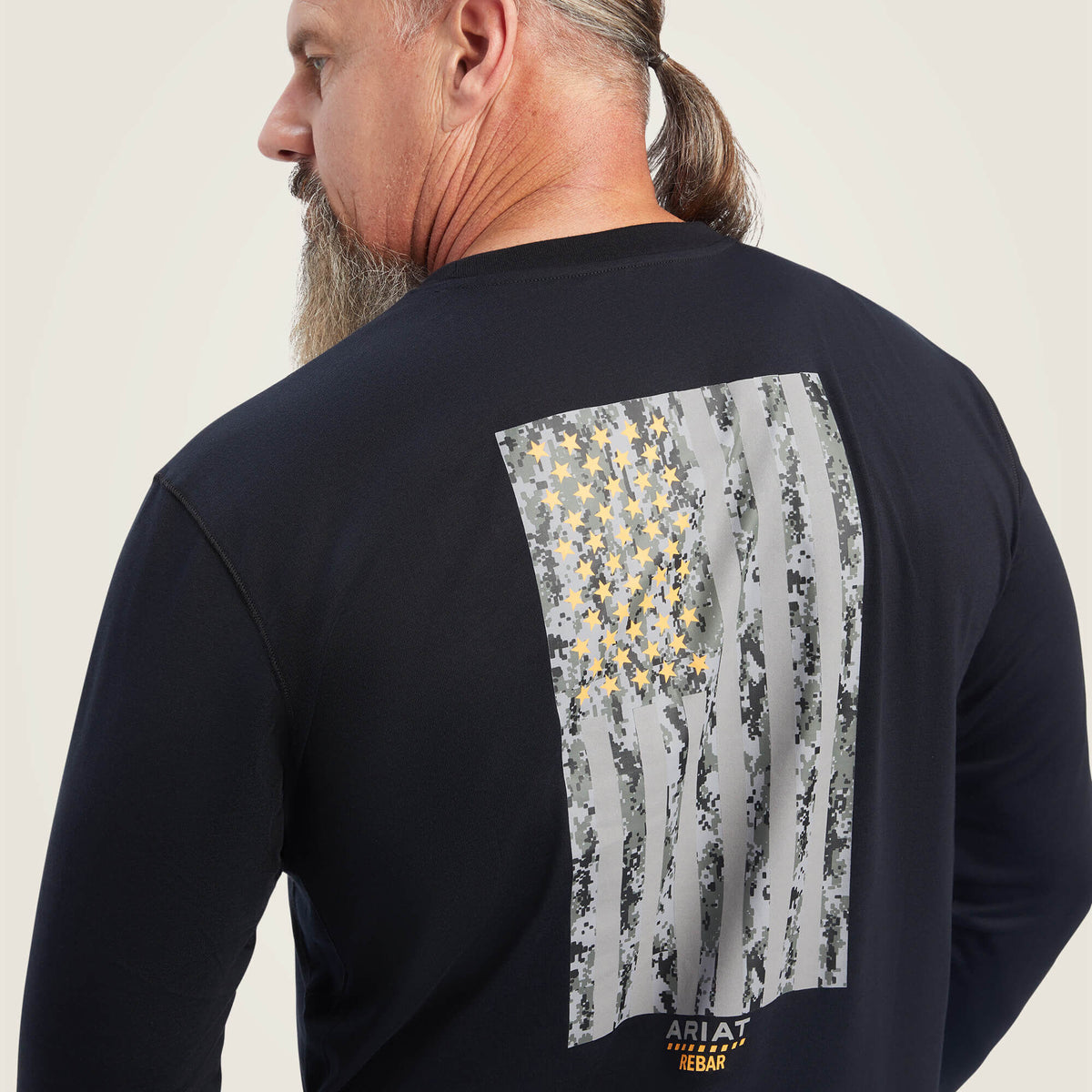 Rebar Workman Reflective Flag Graphic T-Shirt - Ariat New