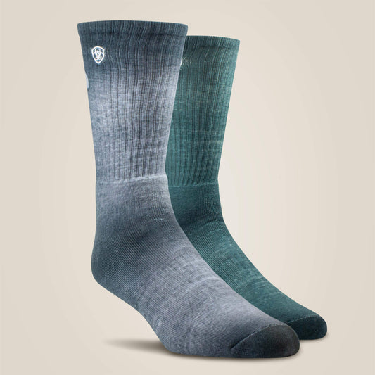 Incognito Graphic Crew Work Sock 2 Pair Multi Color Pack - Ariat Exclusive