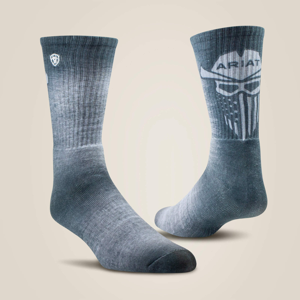 Incognito Graphic Crew Work Sock 2 Pair Multi Color Pack - Ariat Exclusive