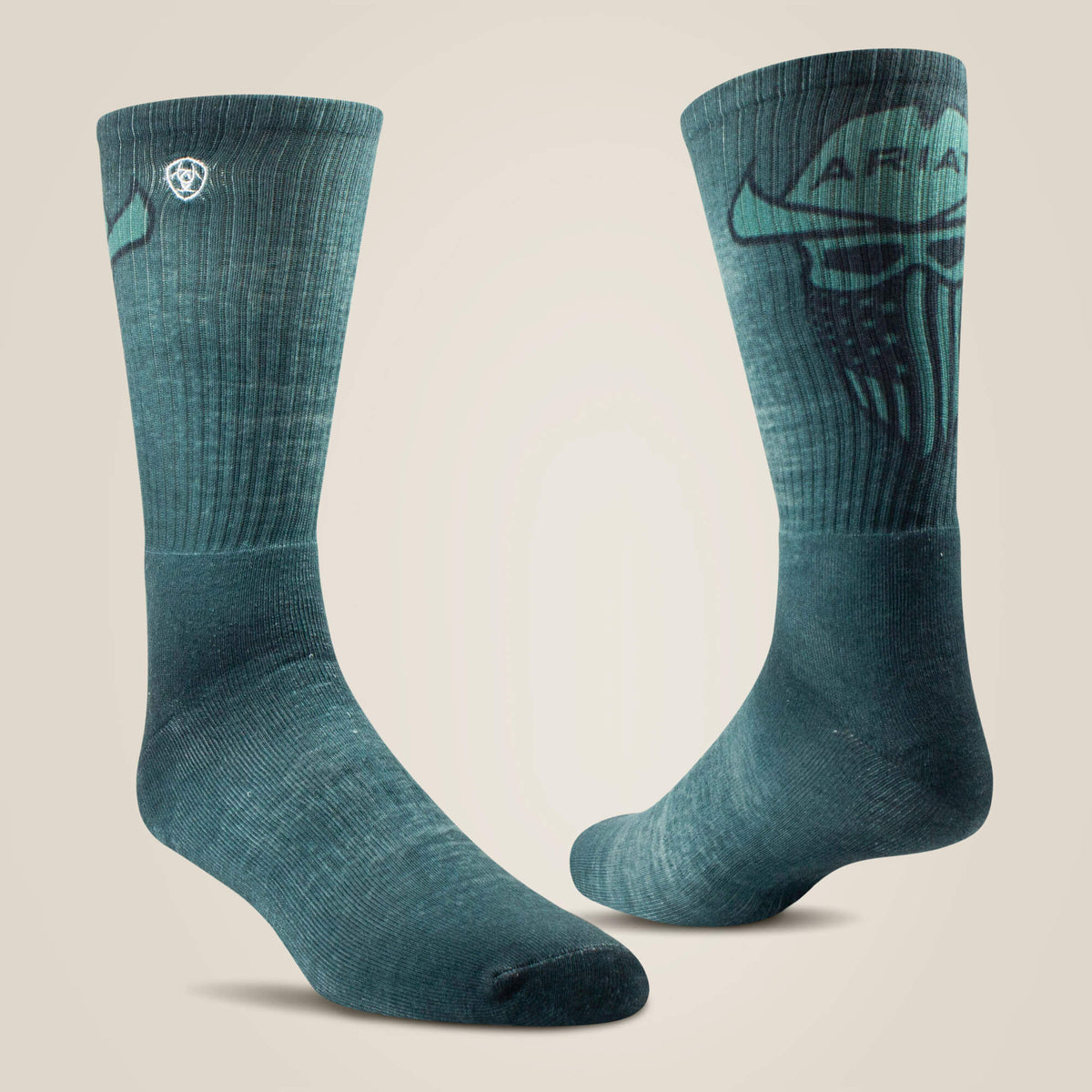Incognito Graphic Crew Work Sock 2 Pair Multi Color Pack - Ariat Exclusive