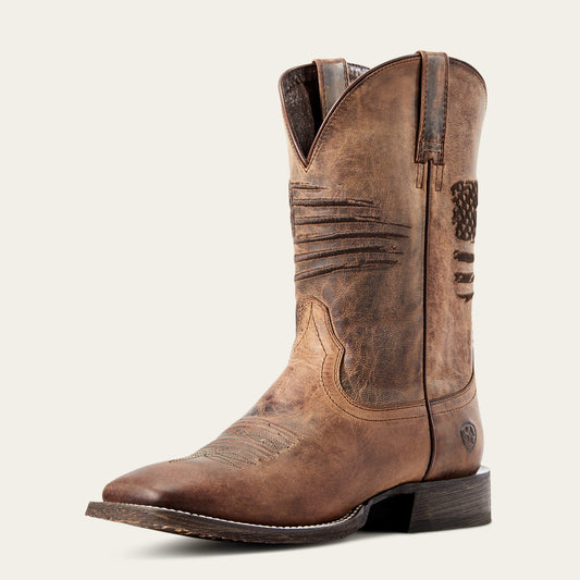 Circuit Patriot Wide Square Toe Cowboy Boot - Ariat Deals