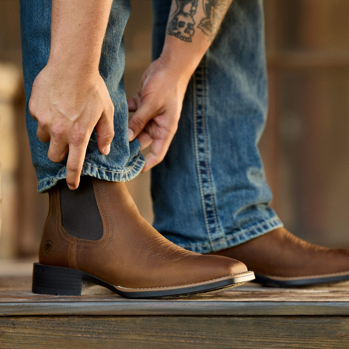 Booker Chelsea Wide Square Toe Western Boot - Ariat Sale
