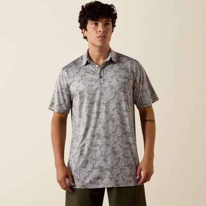 All Over Print Heathered Fitted Polo - Ariat Latest
