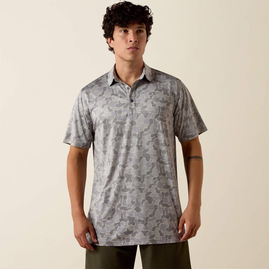All Over Print Heathered Fitted Polo - Ariat Latest