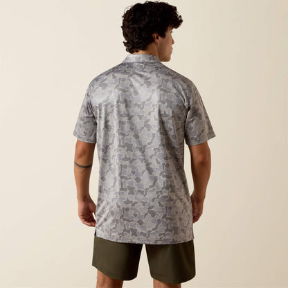 All Over Print Heathered Fitted Polo - Ariat Latest