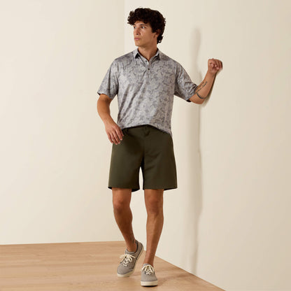 All Over Print Heathered Fitted Polo - Ariat Latest