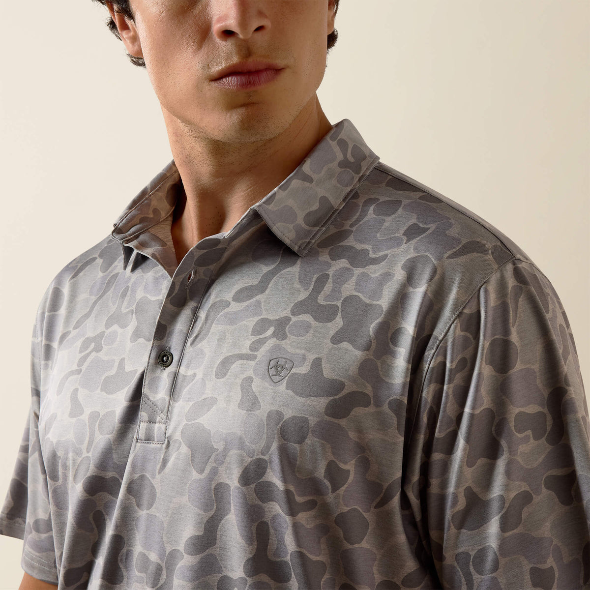 All Over Print Heathered Fitted Polo - Ariat Latest
