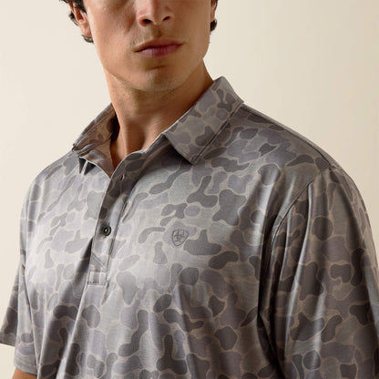 All Over Print Heathered Fitted Polo - Ariat Latest