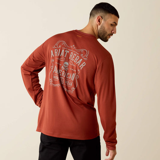 Rebar Heat Fighter Label Long Sleeve T-Shirt - Ariat Classic