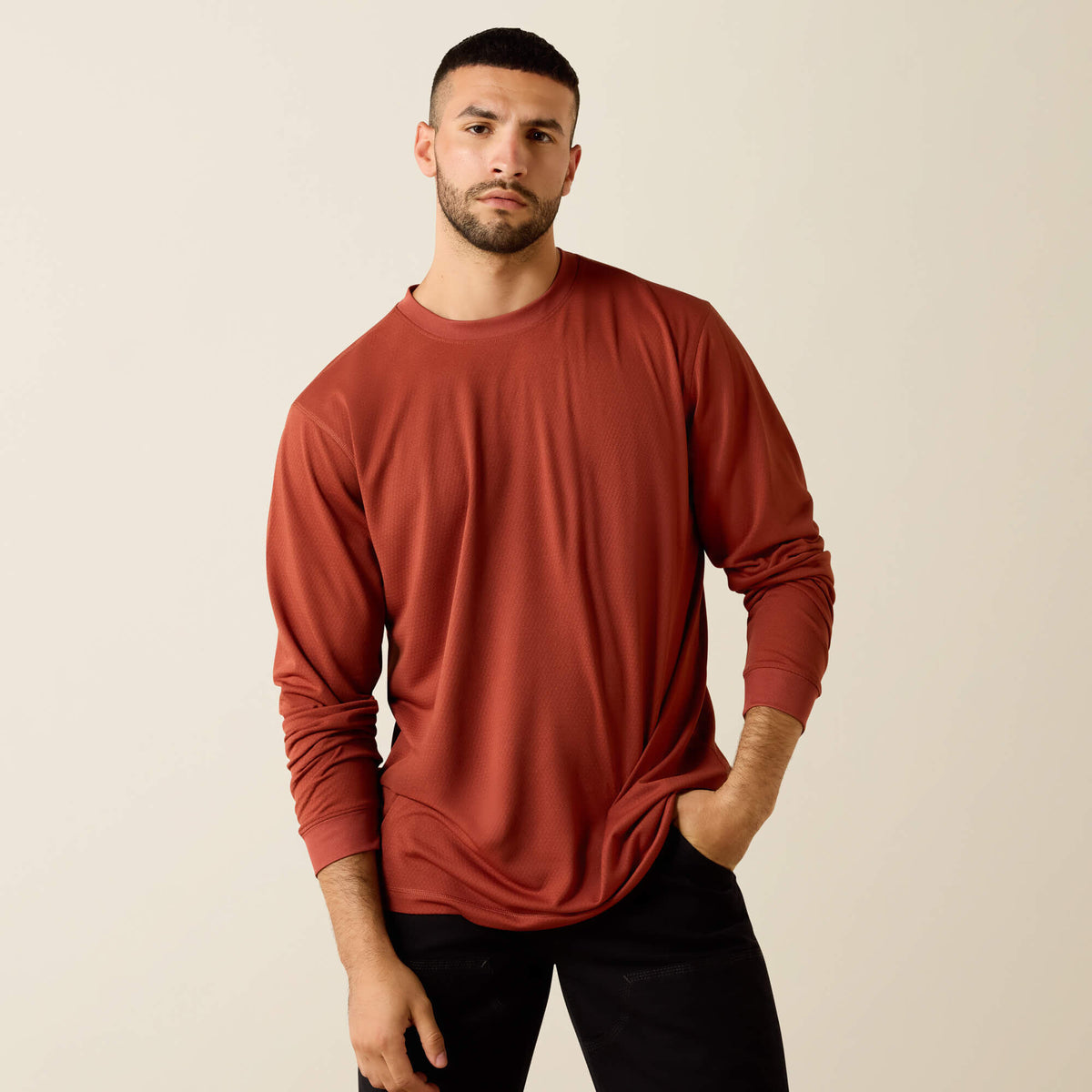 Rebar Heat Fighter Label Long Sleeve T-Shirt - Ariat Classic