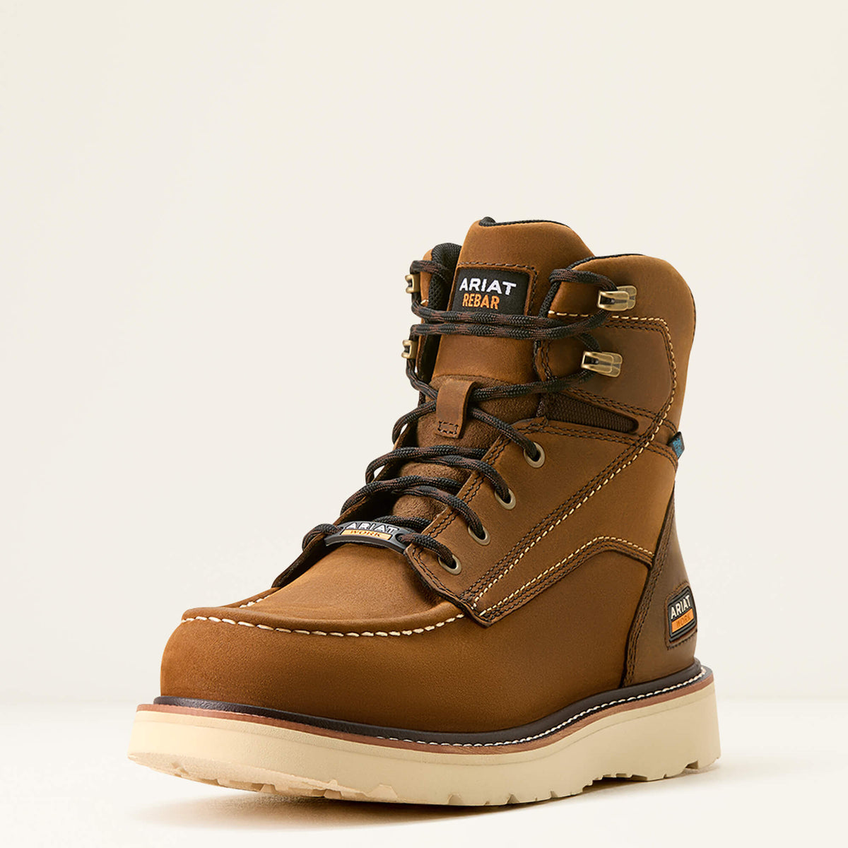 Rebar Wedge Moc Toe 6" Waterproof Work Boot - Ariat Sale