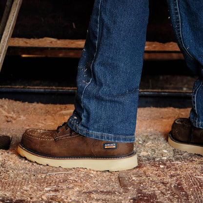 Rebar Wedge Moc Toe 6" Waterproof Work Boot - Ariat Sale