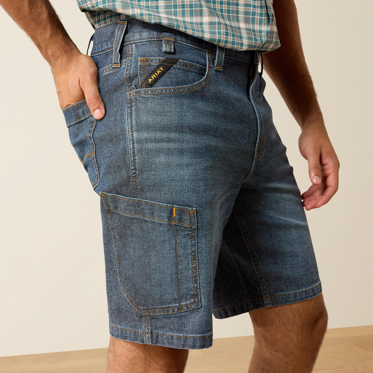 Rebar M4 Relaxed Denim 10" DuraStretch Shorts - Ariat Everyday