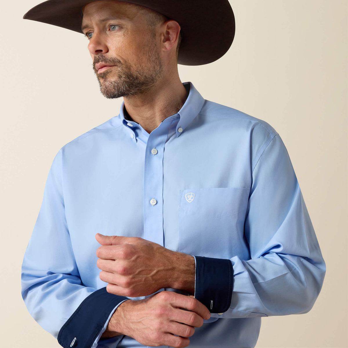 Wrinkle Free Solid Classic Fit Shirt - Ariat Top Pick
