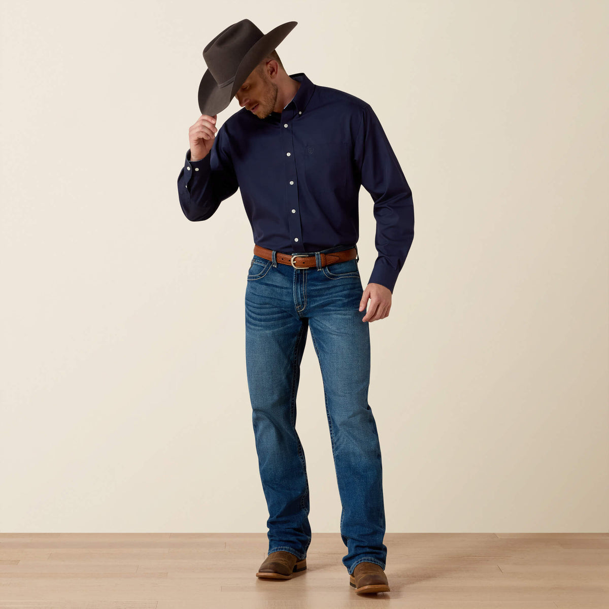 Wrinkle Free Solid Classic Fit Shirt - Ariat Premium