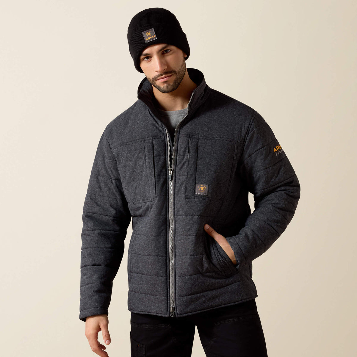 Rebar Valiant Stretch Canvas Water Resistant Insulated Jacket - Ariat Premium