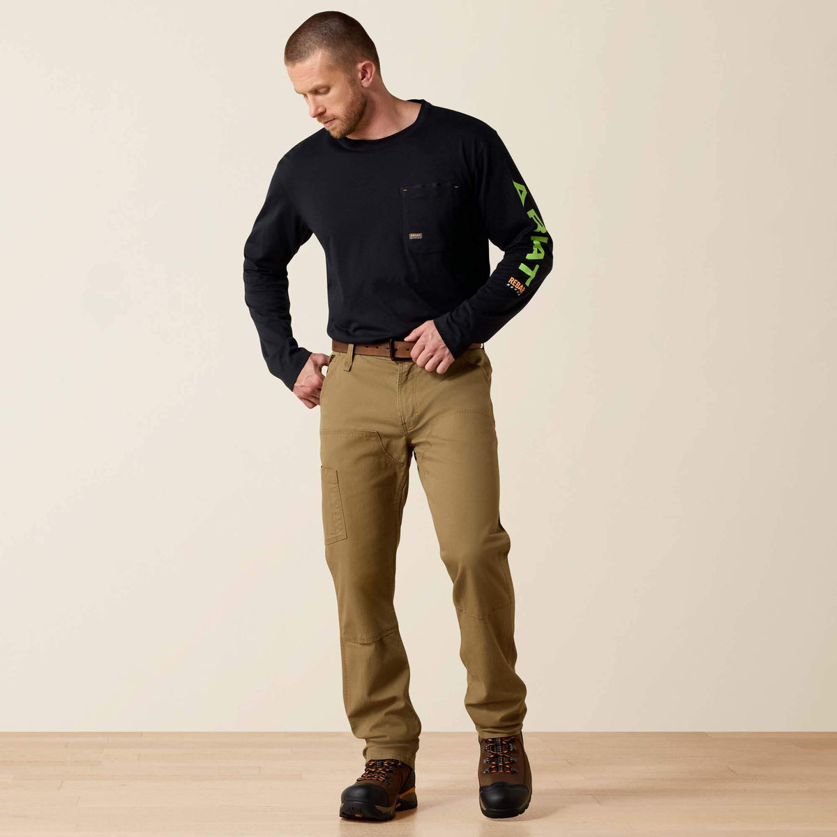 Rebar M4 Relaxed DuraStretch Made Tough Double Front Straight Pant - Ariat Classic