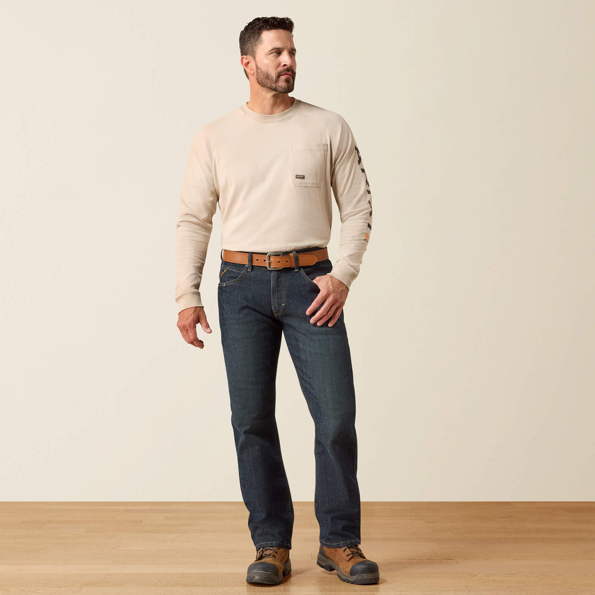 Rebar M4 Relaxed DuraStretch Basic Stackable Straight Leg Jean - Ariat Smart Buy