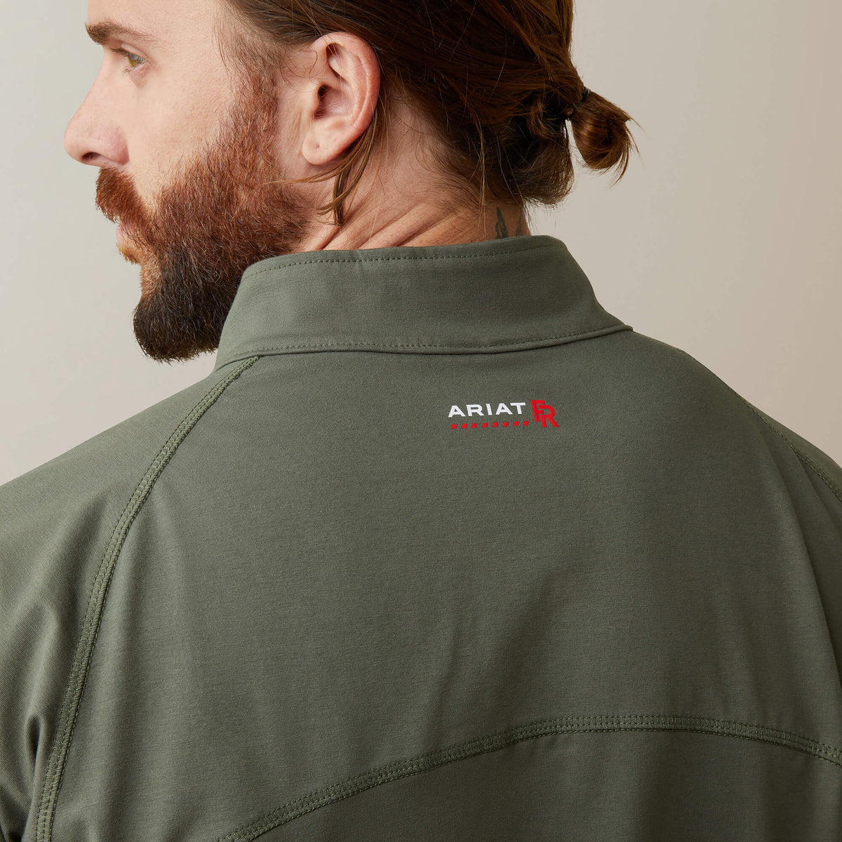 FR Combat Stretch Patriot 1/4 Zip Work Shirt - Ariat Trusted