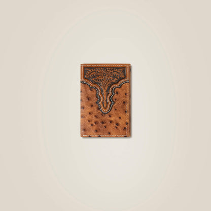 Ostrich Trifold Wallet - Ariat New