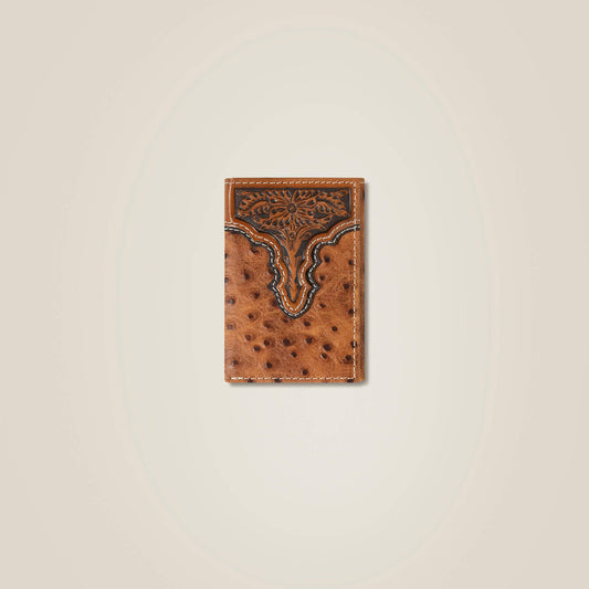 Ostrich Trifold Wallet - Ariat New