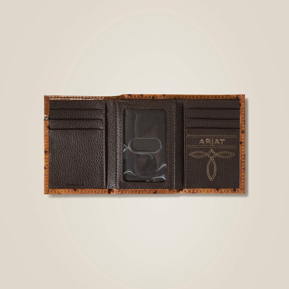 Ostrich Trifold Wallet - Ariat New