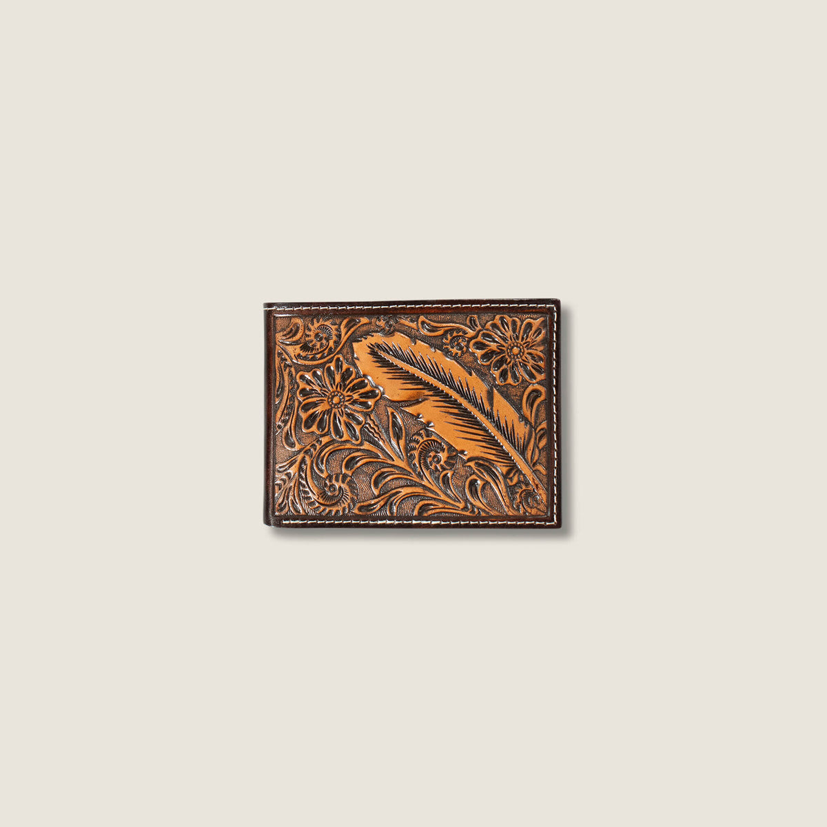 Tooled Feather Bifold Wallet - Ariat Classic