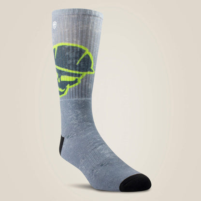 Roughneck Graphic Crew Work Sock 2 Pair Multi Color Pack - Ariat Featured