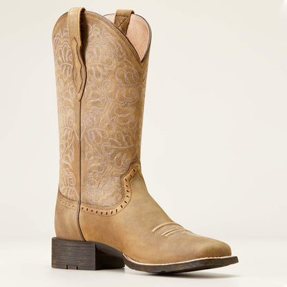 Round Up Remuda Wide Square Toe Western Boot - Ariat Essential