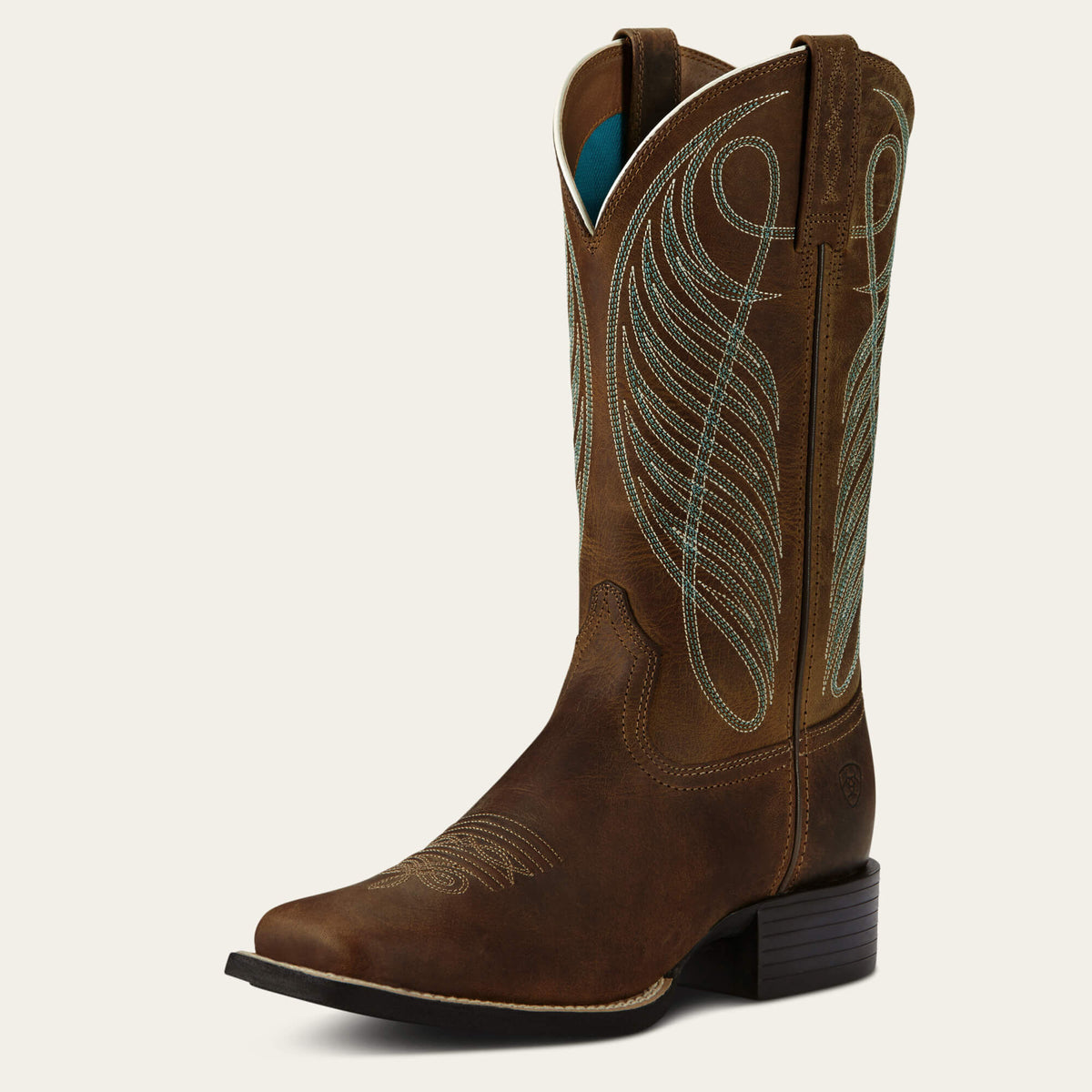 Round Up Wide Square Toe Western Boot - Ariat Trusted