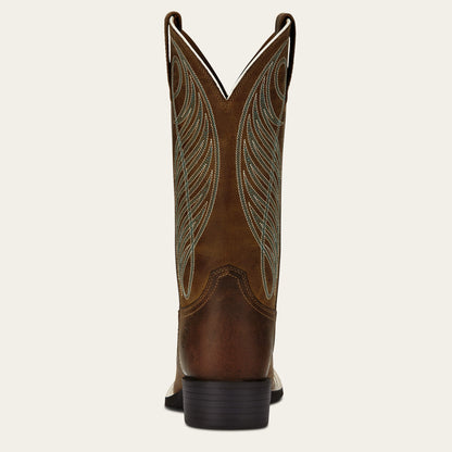Round Up Wide Square Toe Western Boot - Ariat Trusted