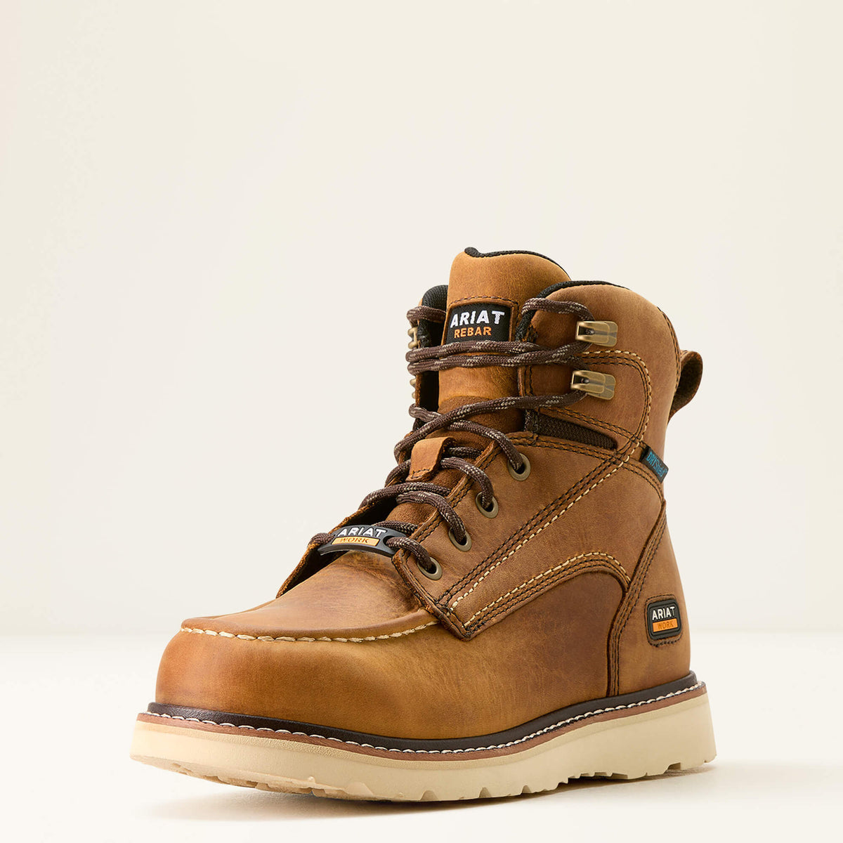 Rebar Wedge Moc Toe Waterproof Work Boot - Ariat Trusted