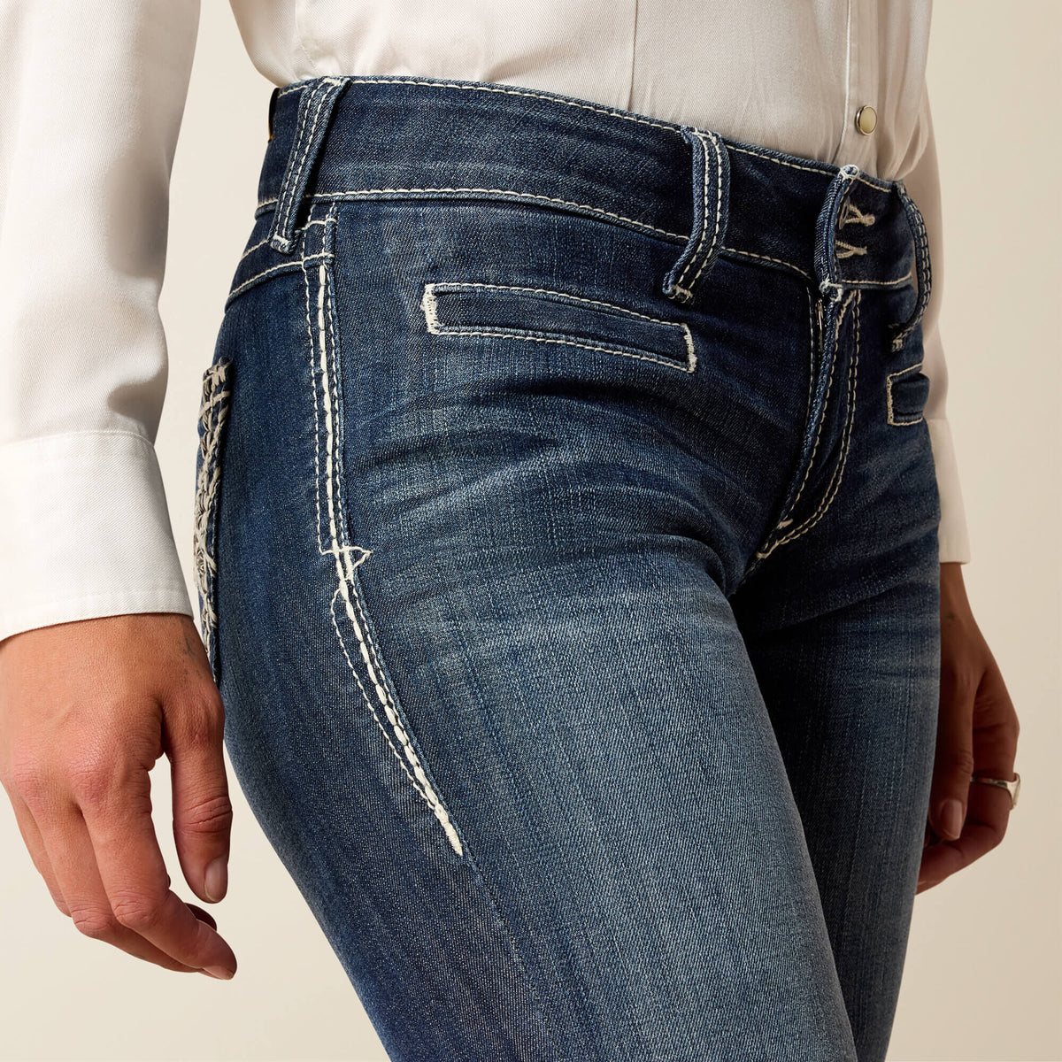 Mid Rise Entwined Trouser Jeans - Ariat Exclusive