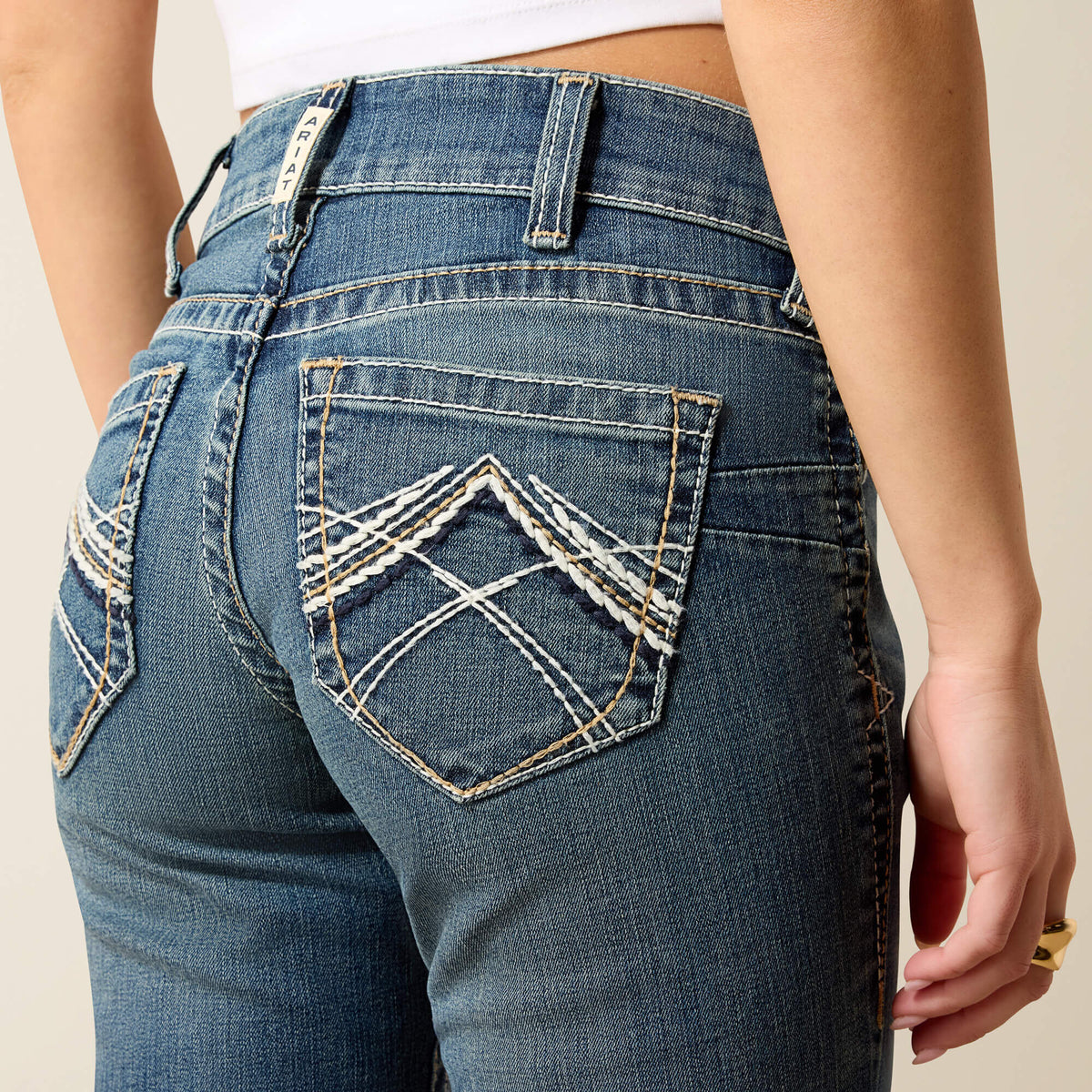 R.E.A.L. Mid Rise Whipstitch Boot Cut Jean - Ariat Customer Favorite