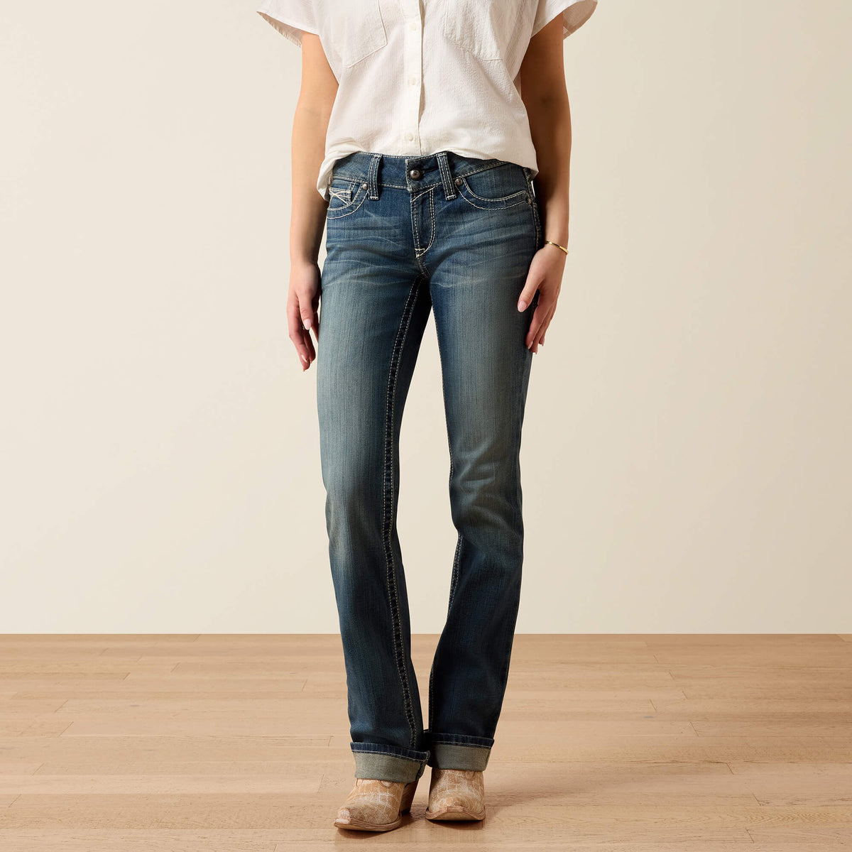 Mid Rise Icon Straight Leg Jean - Ariat Signature