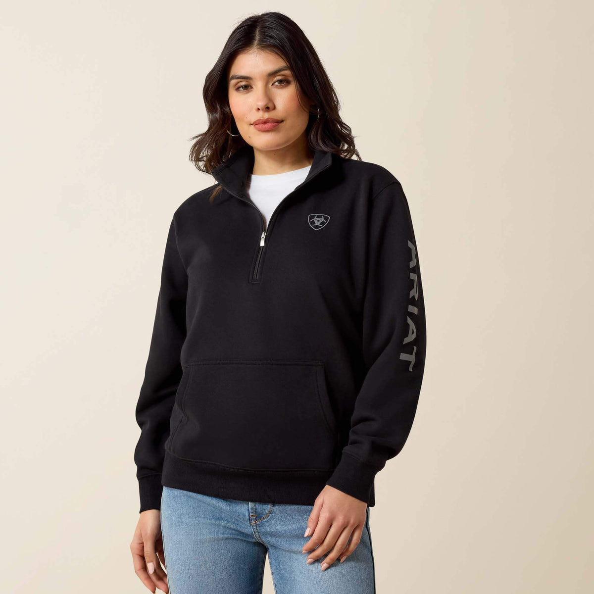 Foundation Logo 1/2 Zip Sweatshirt - Ariat Discount