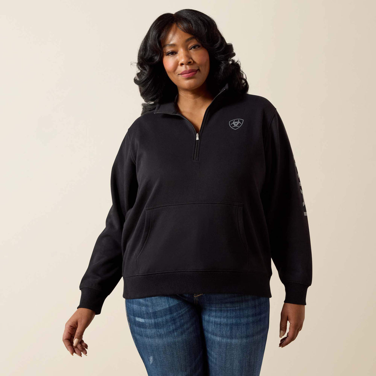 Foundation Logo 1/2 Zip Sweatshirt - Ariat Discount