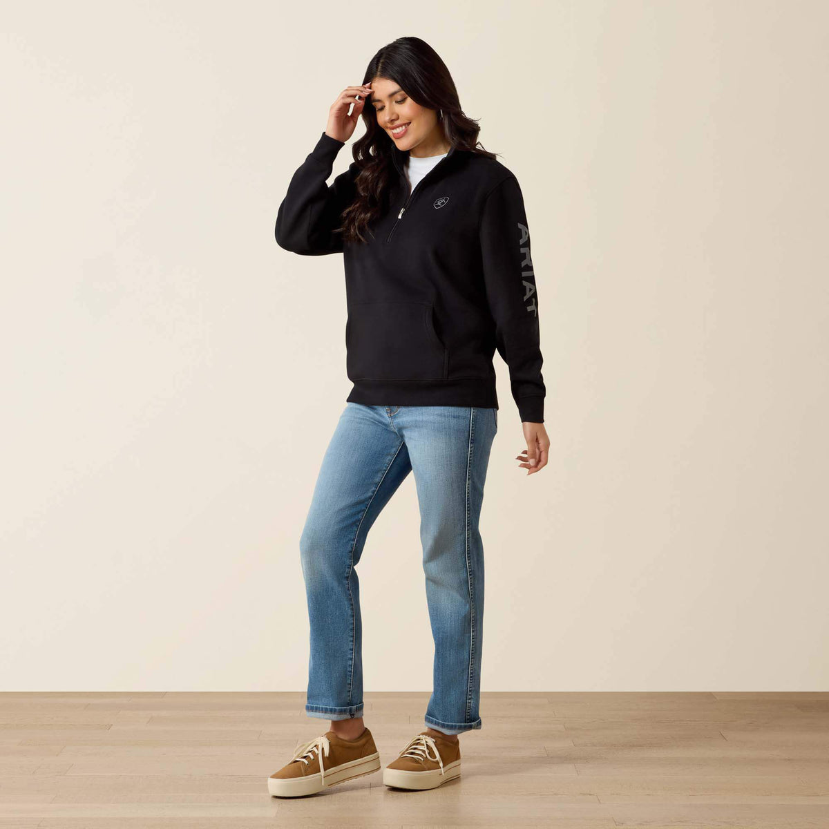 Foundation Logo 1/2 Zip Sweatshirt - Ariat Discount