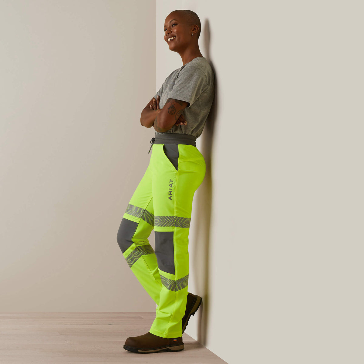 Rebar Perfect Rise Hi-Vis Pull-On DuraStretch Slim Leg Pants - Ariat Everyday