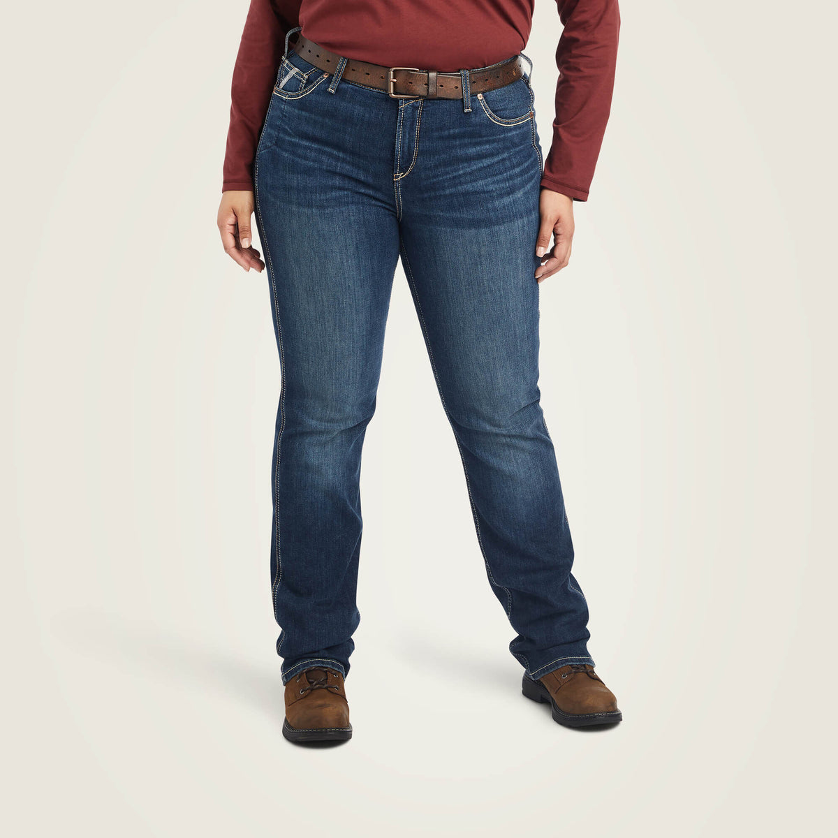 Rebar Perfect Rise Riveter DuraStretch Straight Leg Jeans - Ariat Latest