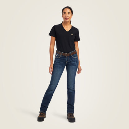 Rebar Perfect Rise Riveter DuraStretch Straight Leg Jeans - Ariat Latest