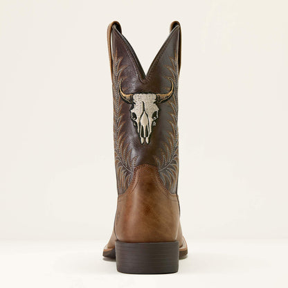Sport Steer Skull Wide Square Toe Cowboy Boot - Ariat Sale